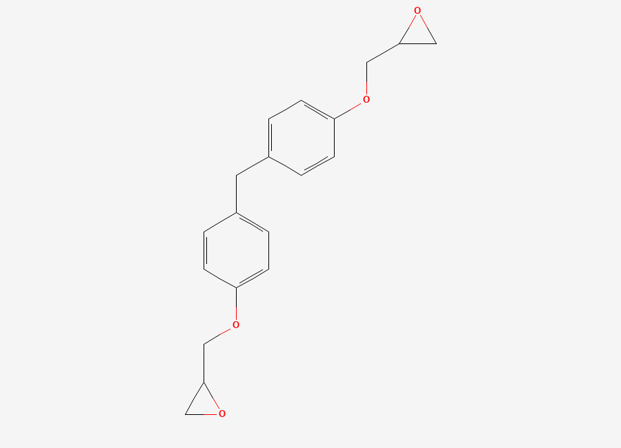 Two-dimensional chemical structure of Bisphenol F Diglycidyl Ether, CAS 2095-03-6