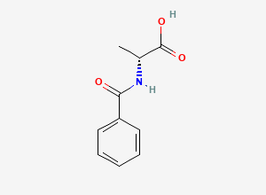 Two-dimensional chemical structure of N-benzoyl-D-alanine