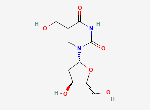 Two-dimensional chemical structure of 5-Hydroxymethyl-2'-deoxyuridine