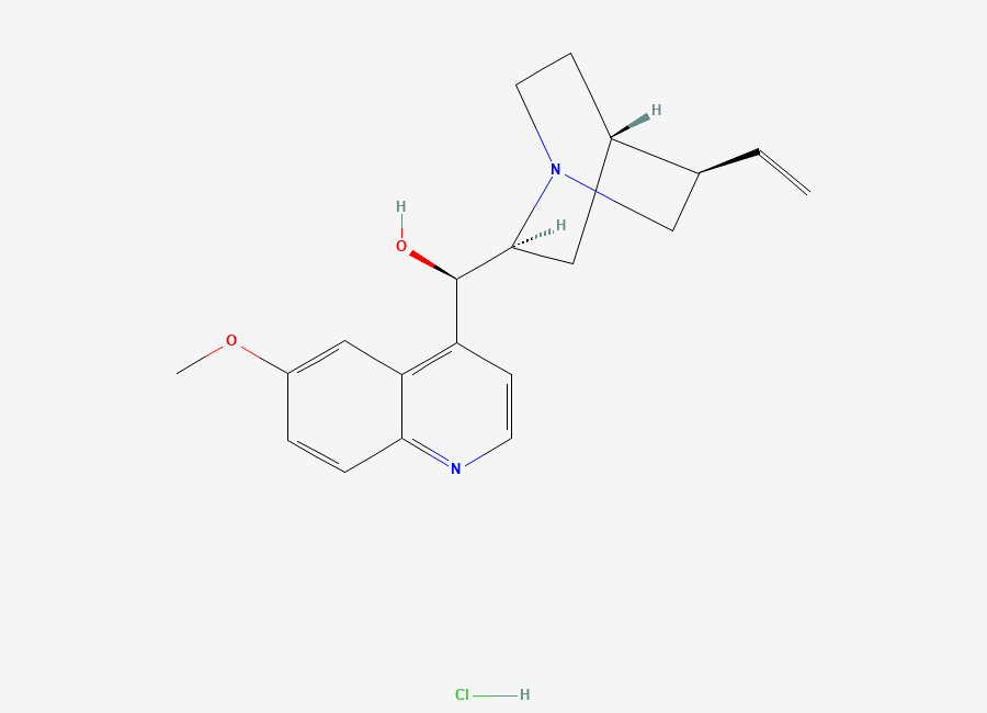 Two-dimensional chemical structure of Quinine Hydrochloride