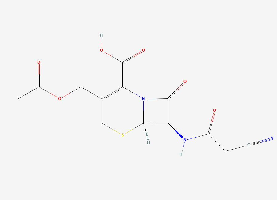 Two-dimensional chemical structure of Cefacetrile