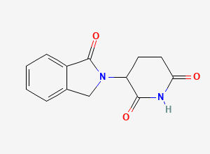 Two-dimensional chemical structure of 3-(1,3-Dihydro-1-oxo-2H-isoindol-2-yl)-2,6-piperidinedione, CAS 26581-81-7