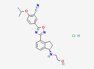 Two-dimensional chemical structure of Ozanimod Hydrochloride, CAS 1618636-37-5
