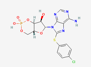 Two-dimensional chemical structure of 8-(4-Chlorophenylthio)-cAMP