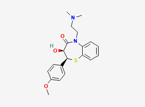 Two-dimensional chemical structure of Deacetyldiltiazem