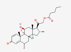 Two-dimensional chemical structure of Diflucortolone Valerate