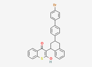 Two-dimensional chemical structure of Difethialone, CAS 104653-34-1