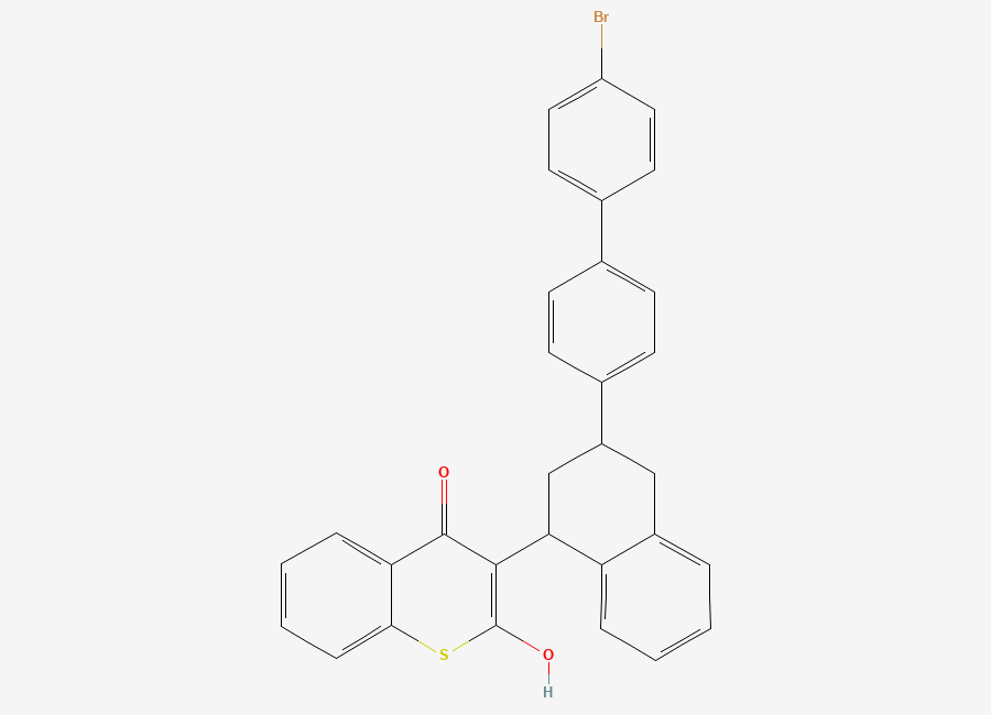 Two-dimensional chemical structure of Difethialone, CAS 104653-34-1