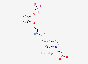 Two-dimensional chemical structure of Silodosin carboxylic acid, CAS 1357252-79-9