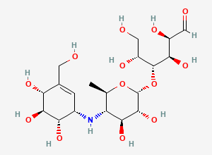 Two-dimensional chemical structure of Acarbose EP Impurity D/ Acarbose Impurity D, CAS 68128-53-0