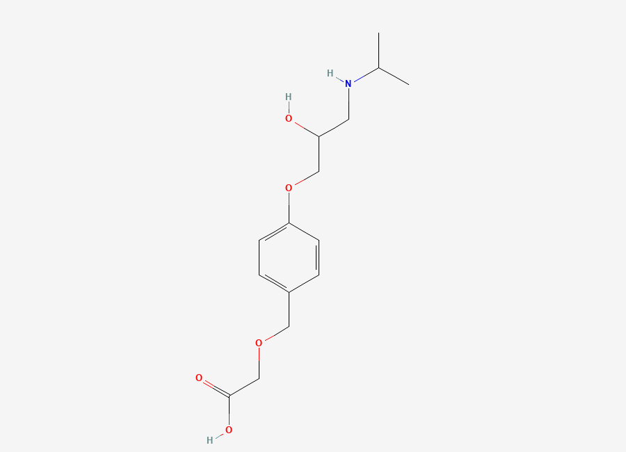 Two-dimensional chemical structure of O-(Desisopropyl) bisoprolol acid