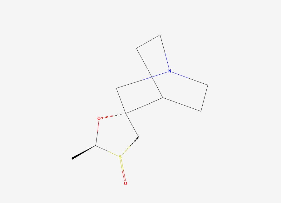 Two-dimensional chemical structure of CEV (R)-S-Oxide / Cevimeline Sulfoxide (RRR), CAS 124751-37-7