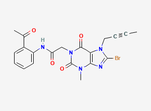 Two-dimensional chemical structure of C20H18BrN5O4, CAS 2279114-31-5