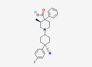 Two-dimensional chemical structure of Levocabastine EP Impurity E (Free Base), CAS 105452-51-5