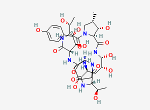 Two-dimensional chemical structure of Echinocandin B Nucleus