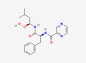 Two-dimensional chemical structure of (S,S)-Hydroperoxy Des(boric Acid) Bortezomib