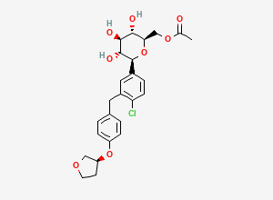 Two-dimensional chemical structure of Empagliflozin Methyl Acetate, CAS 2452301-09-4