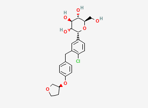Two-dimensional chemical structure of Empagliflozin α-anomer, CAS 1620758-33-9