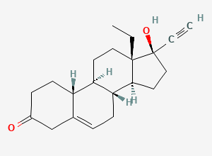 Two-dimensional chemical structure of Levonorgestrel EP Impurity P / Δ5-levonorgestrel, CAS 100021-05-4