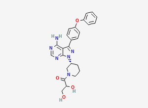 Two-dimensional chemical structure of Dihydrodiol Ibrutinib, CAS 1654820-87-7