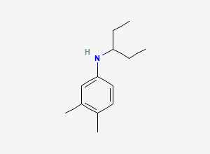 Two-dimensional chemical structure of N-(1-Ethylpropyl)-3, 4-Xylidine, CAS 56038-89-2