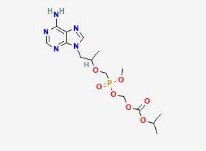 Two-dimensional chemical structure of Tenofovir Disoproxil Fumarate IP Impurity B, CAS 1246812-16-7