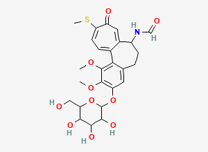 Two-dimensional chemical structure of Thiocolchicoside EP Impurity E / N-Deacetyl N-Formyl Thiocolchicoside, CAS 219547-29-2