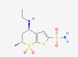 Two-dimensional chemical structure of Dorzolamide EP Impurity A / Dorzolamide Related Compound A / ent-Dorzolamide (Free Base ), CAS 120279-95-0