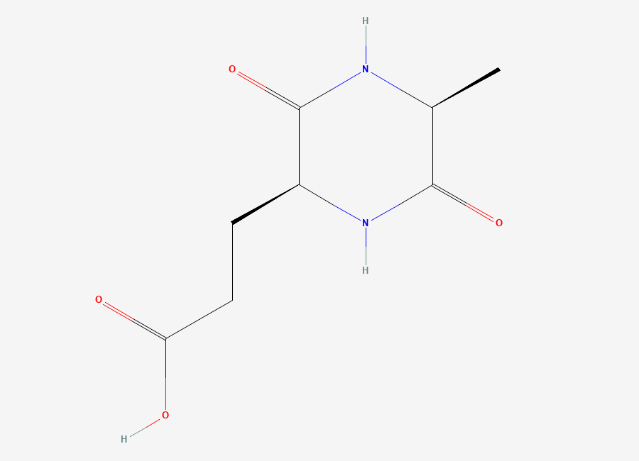 Two-dimensional chemical structure of Cyclo-L-Ala-L-Glu(OH), CAS 16364-36-6