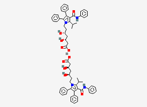 Two-dimensional chemical structure of Atorvastatin EP Impurity A (Ca salt), CAS 433289-83-9