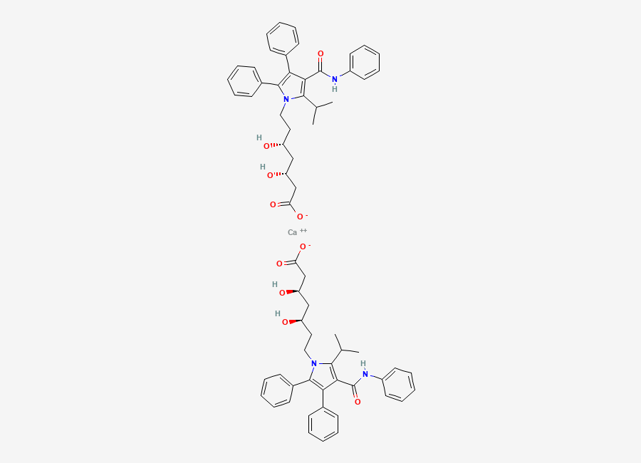 Two-dimensional chemical structure of Atorvastatin EP Impurity A (Ca salt), CAS 433289-83-9