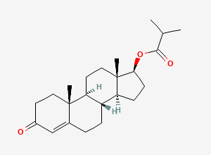 Two-dimensional chemical structure of Testosterone Isocaproate EP Impurity D/ Testosterone Propionate EP Impurity B/ Testosterone Isobutyrate, CAS 1169-49-9