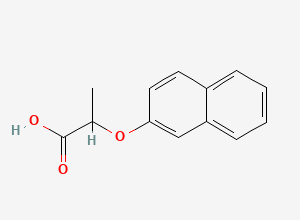 Two-dimensional chemical structure of 2-(2-Naphthyloxy)propionic acid