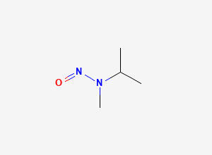 Two-dimensional chemical structure of N-methyl-N-nitroso-2-Propanamine, CAS 30533-08-5