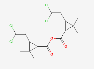 Two-dimensional chemical structure of Permethrin EP Impurity H / DCVC Anhydride, CAS 56860-12-9