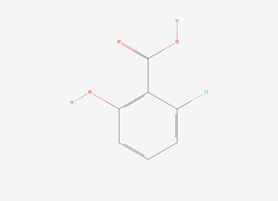 Two-dimensional chemical structure of 2-Chloro-6-hydroxybenzoic acid