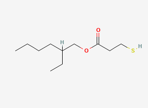 Two-dimensional chemical structure of 2-Ethylhexyl 3-mercaptopropionate