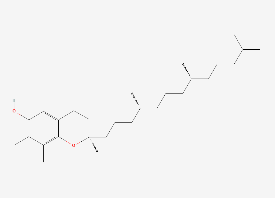 Two-dimensional chemical structure of (+)-gamma-Tocopherol