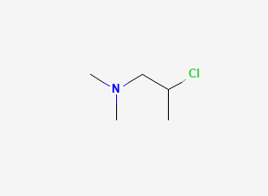 Two-dimensional chemical structure of 2-Chloropropyldimethylamine