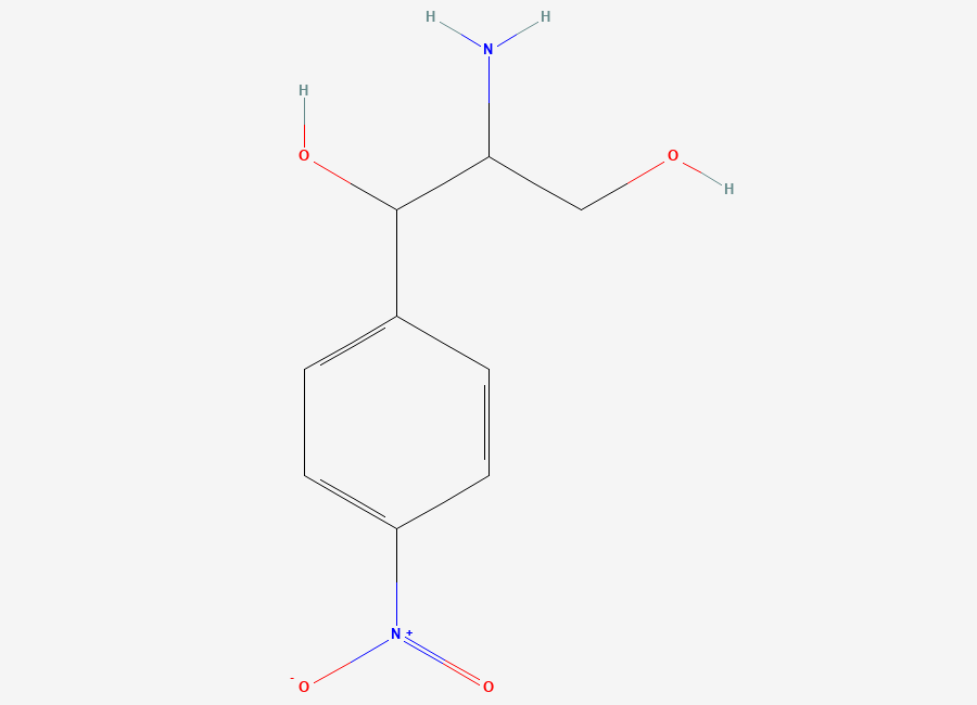 Two-dimensional chemical structure of 2-Amino-1-(4-nitrophenyl)-1,3-propanediol
