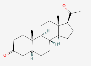 Two-dimensional chemical structure of 3,20-Pregnanedione