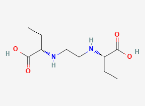 Two-dimensional chemical structure of 2,2'-(1,2-Ethanediyldiimino)bisbutanoic acid, (2S,2'S)-