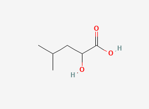 Two-dimensional chemical structure of (+-)-2-Hydroxyisocaproic acid