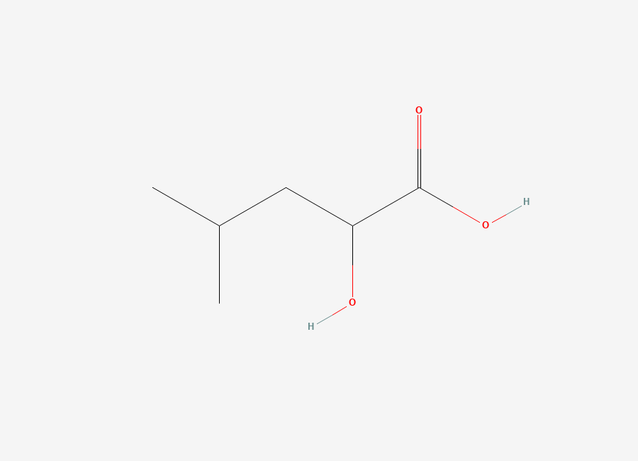 Two-dimensional chemical structure of (+-)-2-Hydroxyisocaproic acid