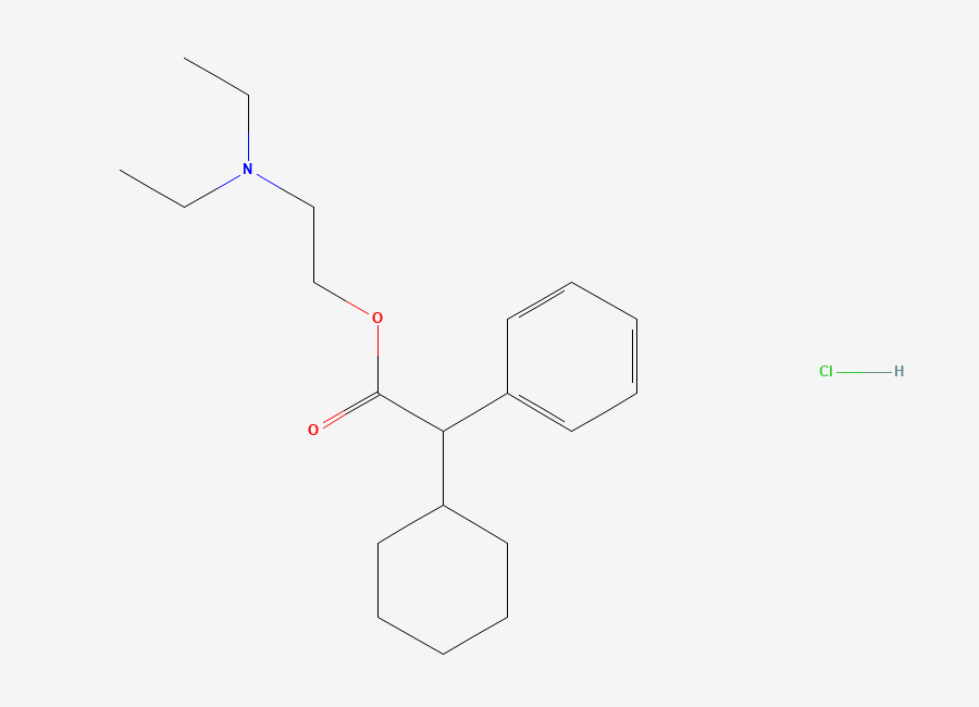 Two-dimensional chemical structure of Drofenine Hydrochloride, CAS 548-66-3