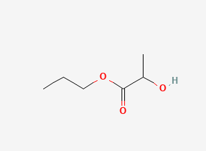 Two-dimensional chemical structure of Propyl lactate, (+-)-