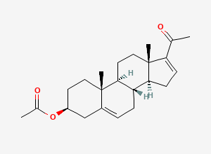 Two-dimensional chemical structure of 16-Dehydro Pregnenolone Acetate (DHPG Acetate), CAS 979-02-2