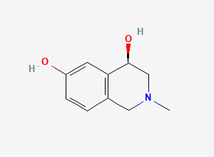 Two-dimensional chemical structure of (4R)-2-methyl-3,4-dihydro-1H-isoquinoline-4,6-diol