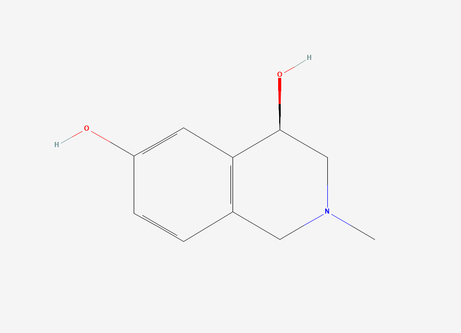 Two-dimensional chemical structure of (4R)-2-methyl-3,4-dihydro-1H-isoquinoline-4,6-diol