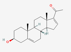 Two-dimensional chemical structure of 16-Dehydropregnolone, CAS 1162-53-4